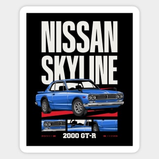 Skyline 2000 GTR Retro Car Sticker